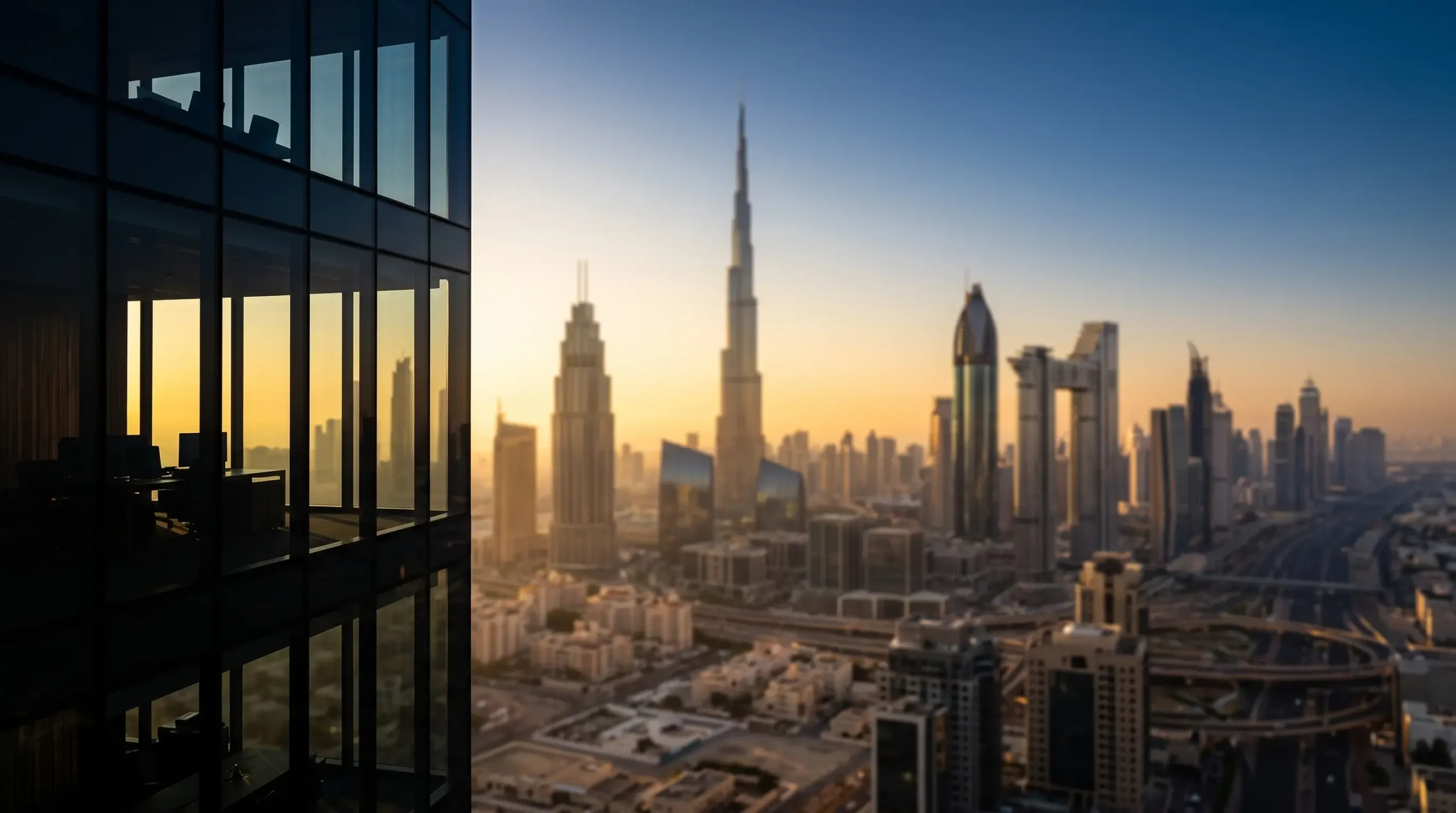 Dubai skyline at sunset, where BS Lawyers & Legal Consultants is based